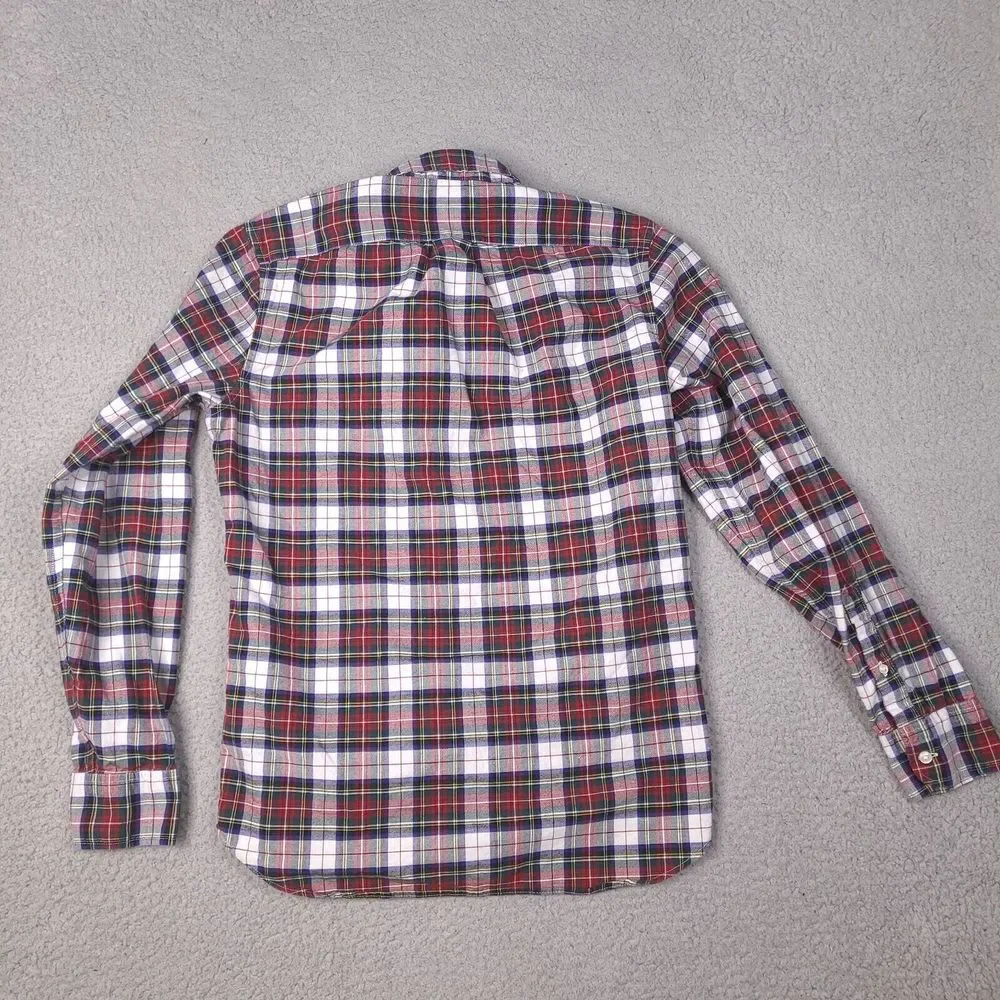 J Crew Shirt Mens Small Slim Plaid The Broken-in Oxford Organic Cotton Button Up